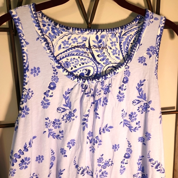 Carole Hochman Blue Floral Robe & Nightgown Set S - Picture 9 of 12